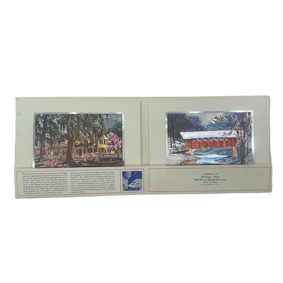 Vintage Foil Prints of America the Beautiful Reflective Etched Four Seasons Rare - Picture 6 of 10